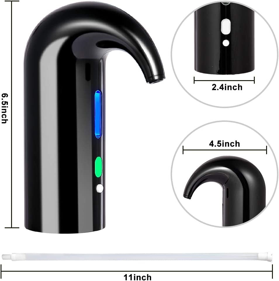 Electric Wine Aerator & Dispenser Pump - USB Rechargeable Automatic Wine Pourer for Home, Travel & Bar (Black)