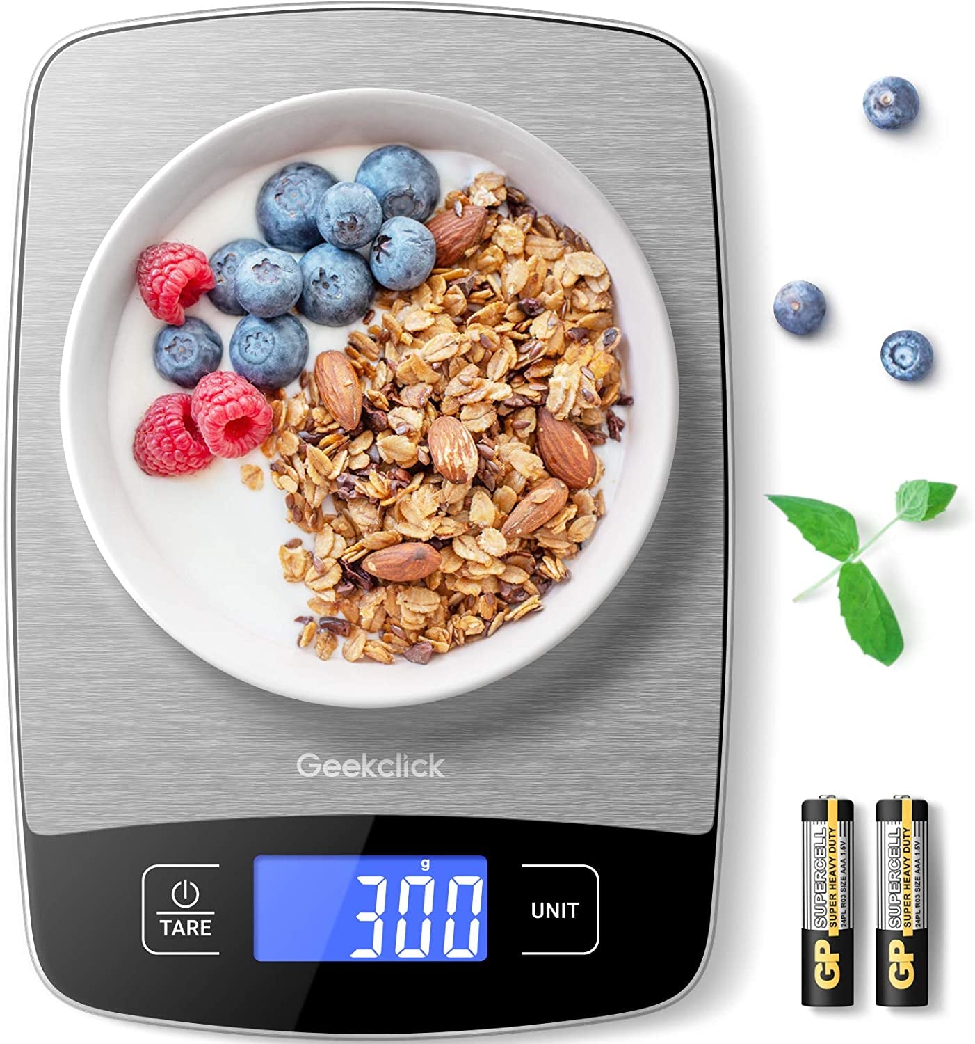 Precision Digital Kitchen Scale - Compact Food Weight Scale for Grams & Ounces, Ideal for Baking, Cooking, Meal Prep & Weight Loss, Easy Clean Stainless Steel Design