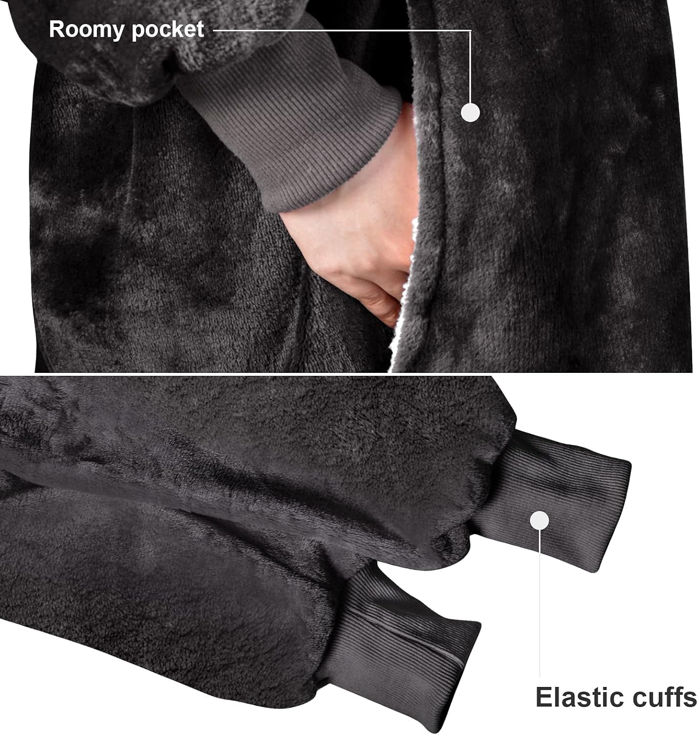 Cozy Oversized Sherpa Hoodie Blanket - Ultimate Warmth for Men and Women!