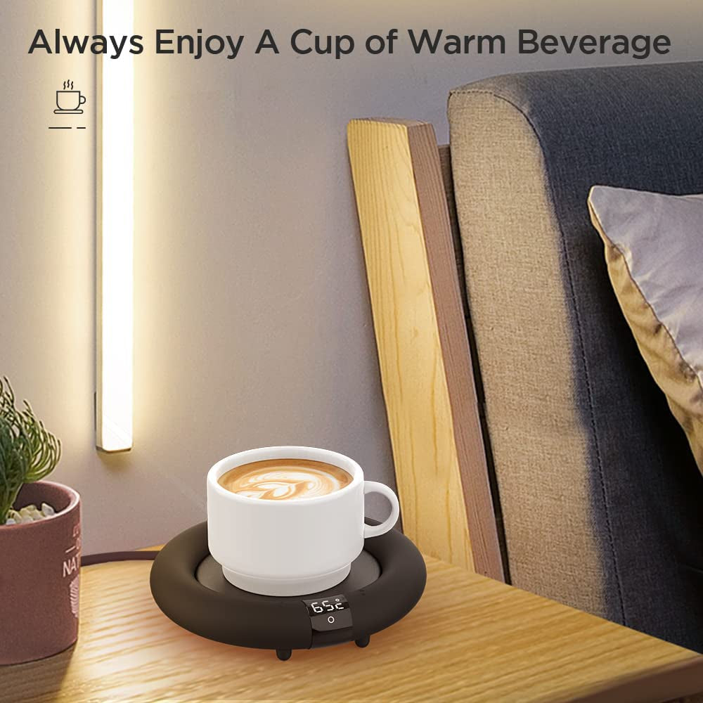 2022 Smart Coffee Mug Warmer - Auto Shut Off, 3 Temperature Settings, Touch Switch & LED Display - Perfect Gift for Coffee Lovers!